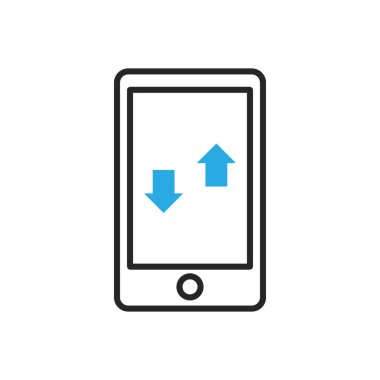 Akıllı telefon simgesi. Mobil veri trafiği