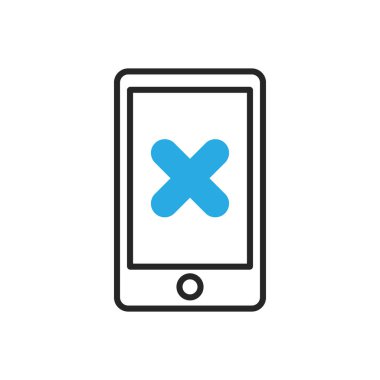 Akıllı telefon simgesi. Mobil iptal