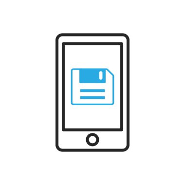 Akıllı telefon simgesi. Mobil veri Kaydet