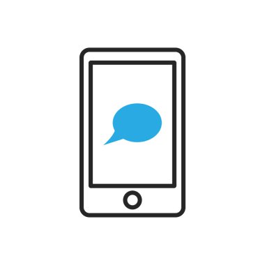 Akıllı telefon simgesi. Mobil sms mesajı