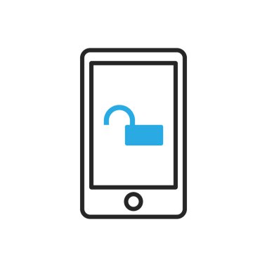 Smartphone icon. Smartphone unlock
