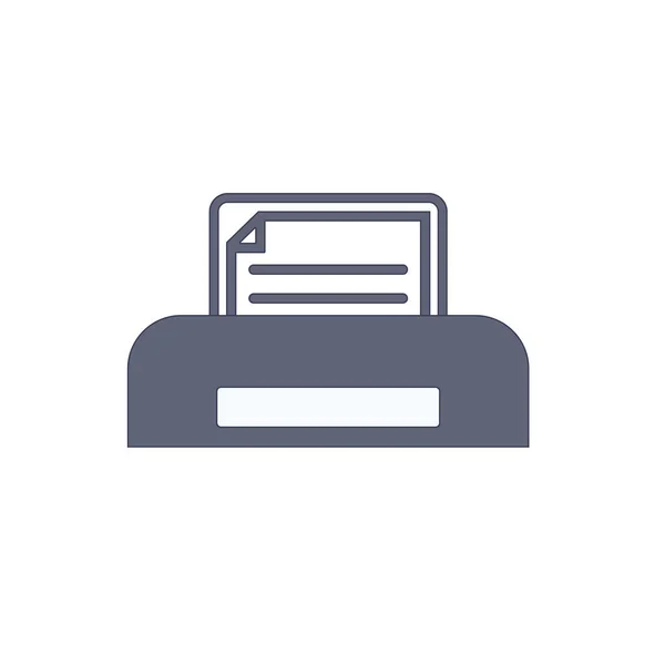 Documento, papel, impresión, impresora, icono de impresión — Archivo Imágenes Vectoriales