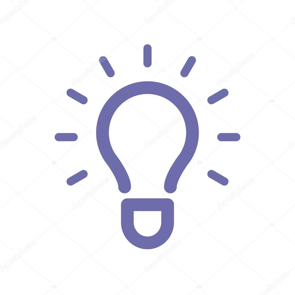 Light bulb idea icon. Vector illustration