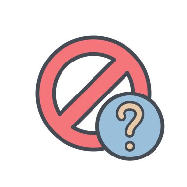 Blok iptal yardım kilit dur simgesi