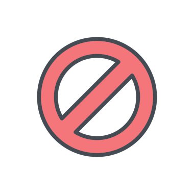 Blok iptal kilit dur simgesi