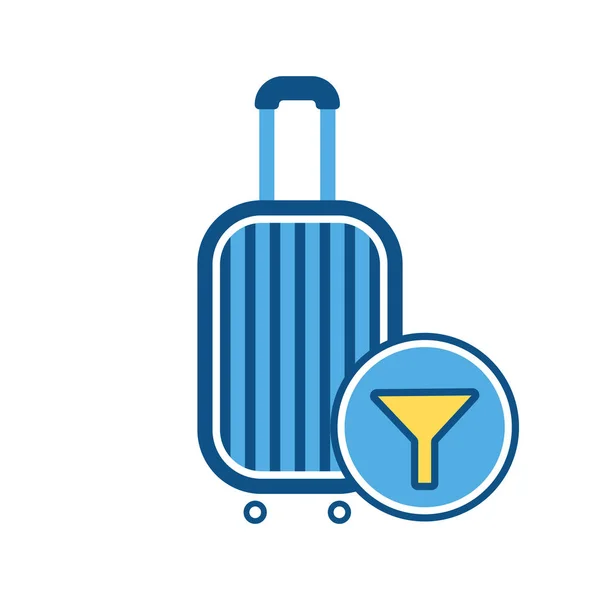 Gepäck, Filterschild, Gepäck, Koffer — Stockvektor