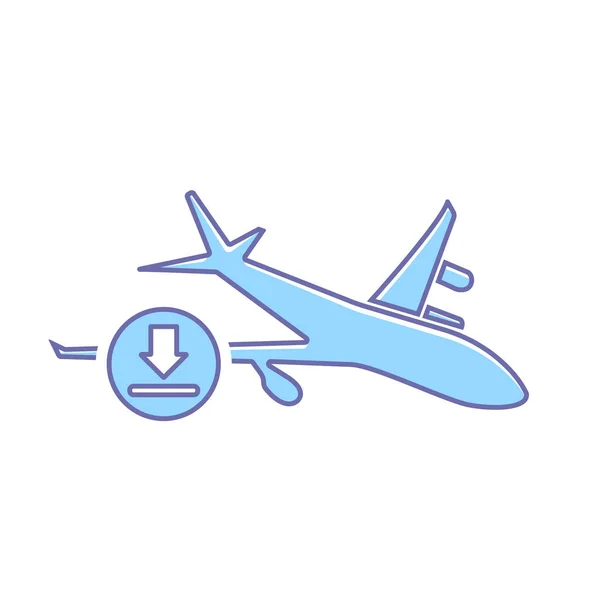 비행기 다운로드 비행 비행기 교통 여행 — 스톡 벡터