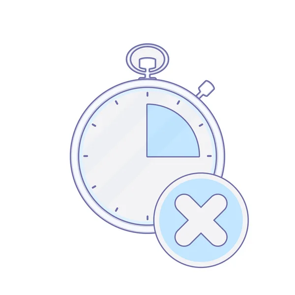 Reloj despertador hora minuto temporizador x icono — Archivo Imágenes Vectoriales