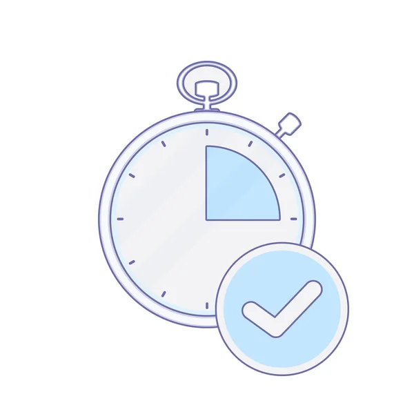 Alarme verificação relógio hora minuto temporizador ícone — Vetor de Stock