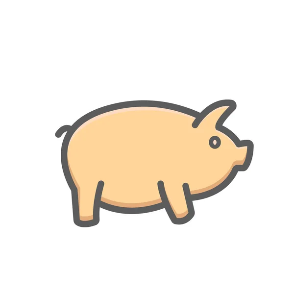 Piggy pictogram. Bank, banking, geld verdienen, sparen — Stockvector