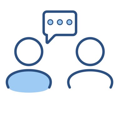 Konuşma balonu kullanıcı simgesinin. İletişim, insanların simge konuşmak.