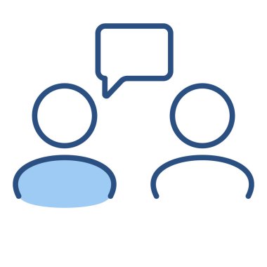 Konuşma balonu kullanıcı simgesinin. İletişim, insanların simge konuşmak.