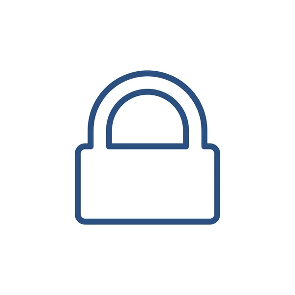 Kilit asma kilit şifre özel koruma güvenli simgesi — Stok Vektör