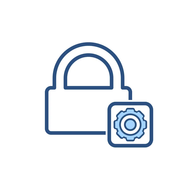 Lock password private properties protection secure icon — Stock Vector