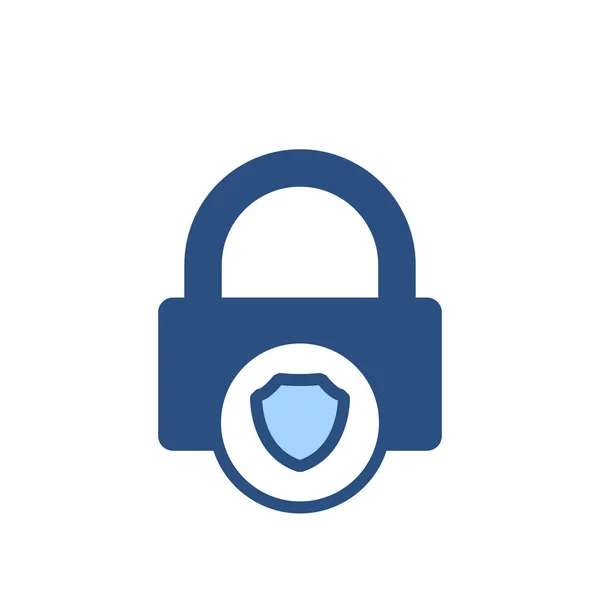 Protector de defensa de bloqueo proteger icono escudo de seguridad — Vector de stock