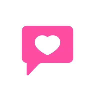 Kabarcık sohbet favori kalp simgesi gibi