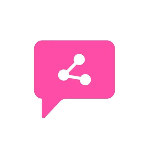 Buborék chat üzenet osztozik ikon — Stock Vector