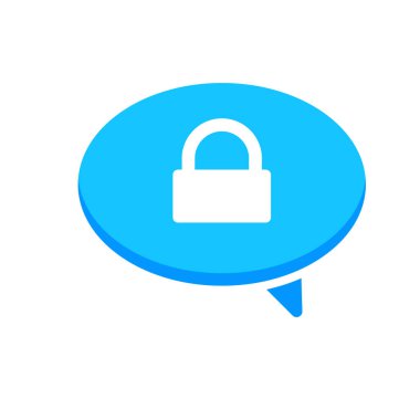 Kabarcık sohbet diyalog ileti güvenlik kalkan konuşma simgesi