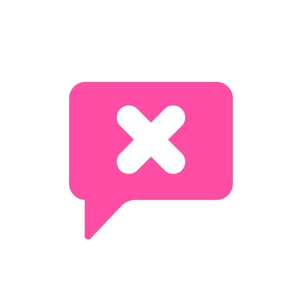 Bubble chat close delete message icon — Stock Vector