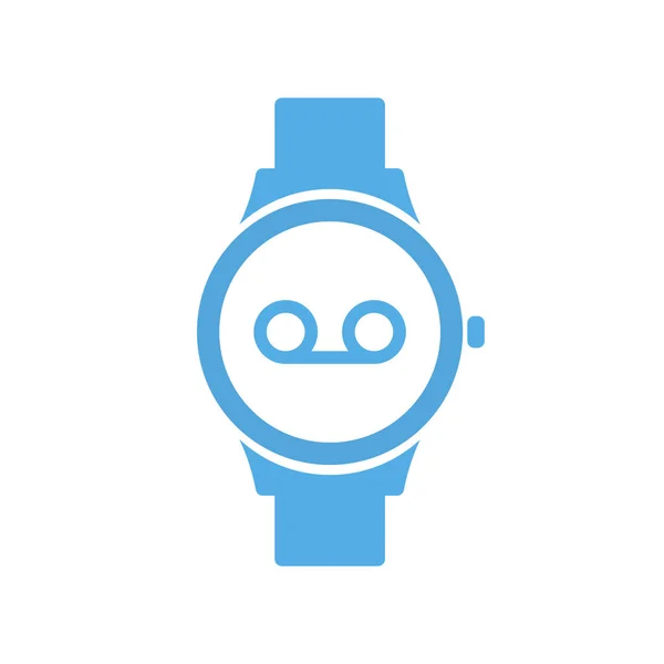 Concepto registro smart technology, smartwatch, icono sonido reloj — Vector de stock