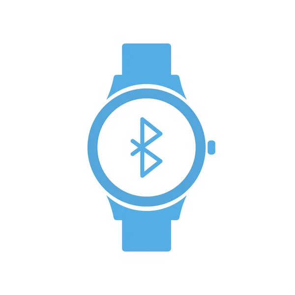 Concepto Bluetooth tecnología inteligente, reloj inteligente, icono del reloj — Vector de stock
