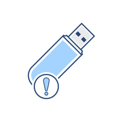 Uyarı disk sürücü flash depolama usb simgesi