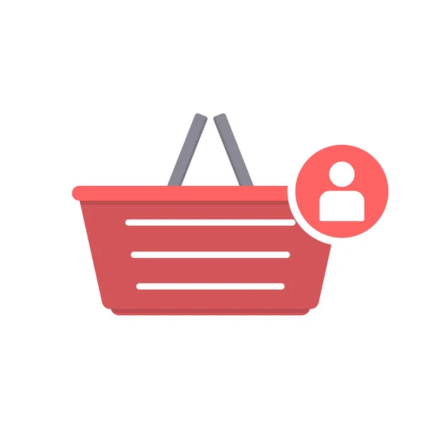 Mand kopen winkel winkelen gebruiker pictogram — Stockvector