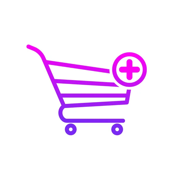 Add basket buy shop shopping icon — Stock Vector