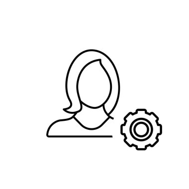 Dişli, kız, seçenekleri, tercihleri, ayarları, kullanıcı, kadın simgesi