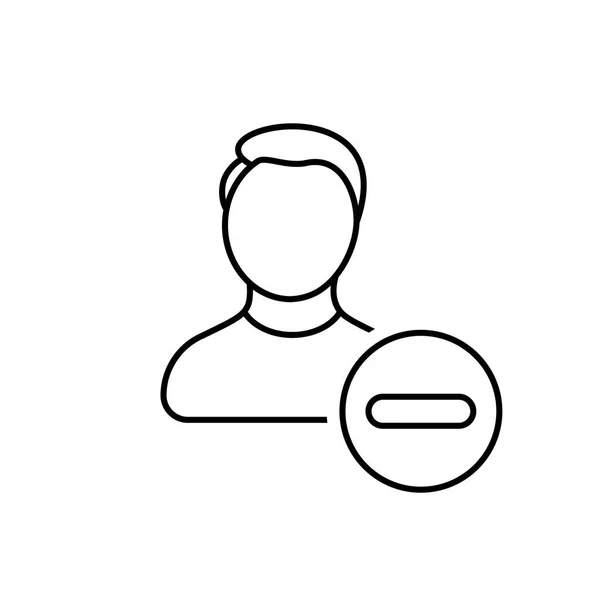 Konto, avatar, radera, mannen, profil, ta bort, användare ikon — Stock vektor