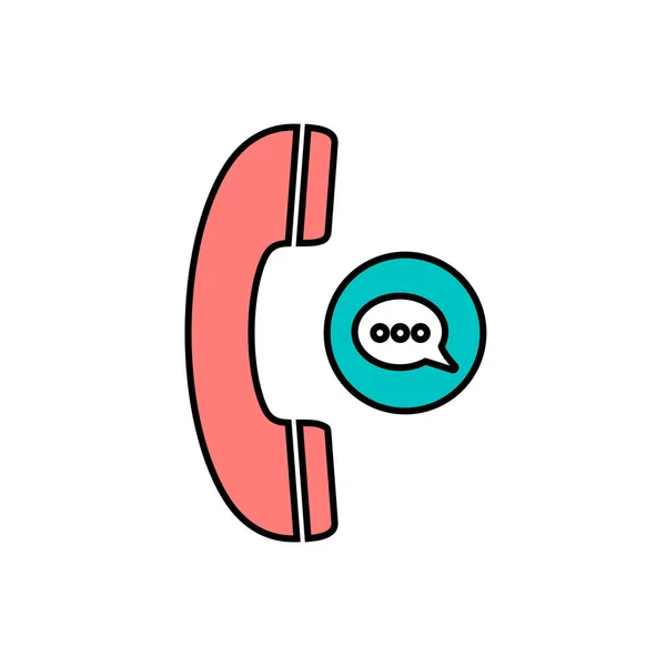 Bubble communicatie telefoon telefoon telefoons zeepbel telefoonpictogram spraak chat — Stockvector