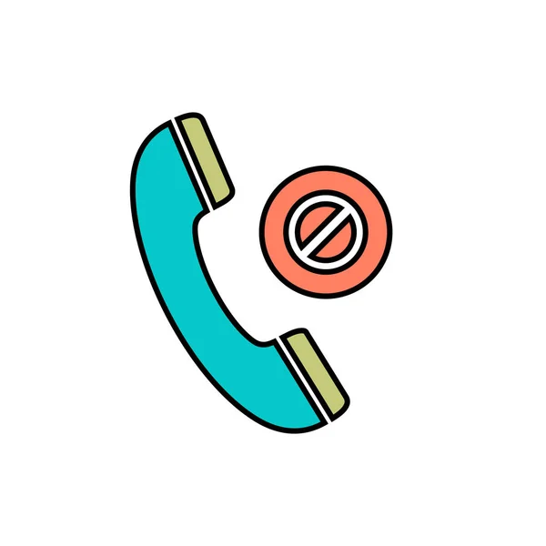 Zablokowany uchwyt słuchawki telefon prywatny telefon ograniczone ikona — Wektor stockowy