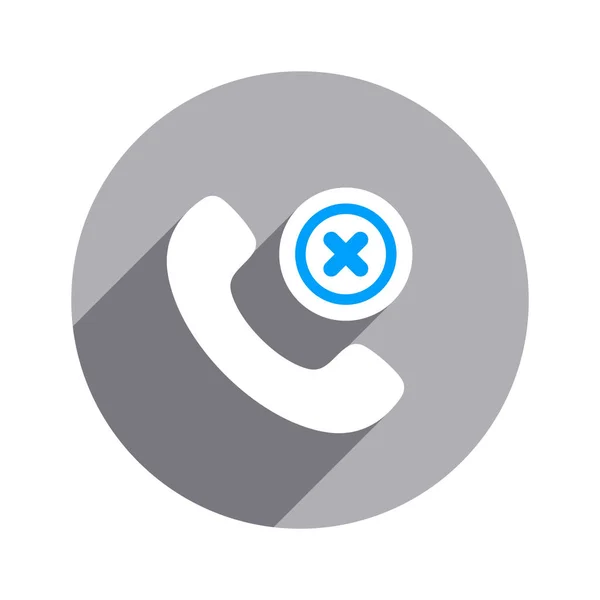 Κουμπί Άκυρο στενή Διαγραφή λαβή ακουστικό τηλεφώνου τηλέφωνα τηλέφωνο x στο εικονίδιο — Διανυσματικό Αρχείο