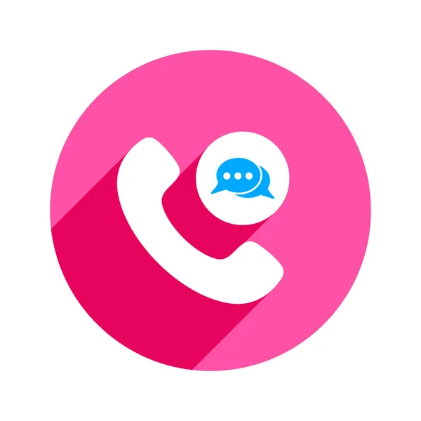 Chat burbuja comunicación teléfono teléfonos voz burbujas teléfono icono — Archivo Imágenes Vectoriales