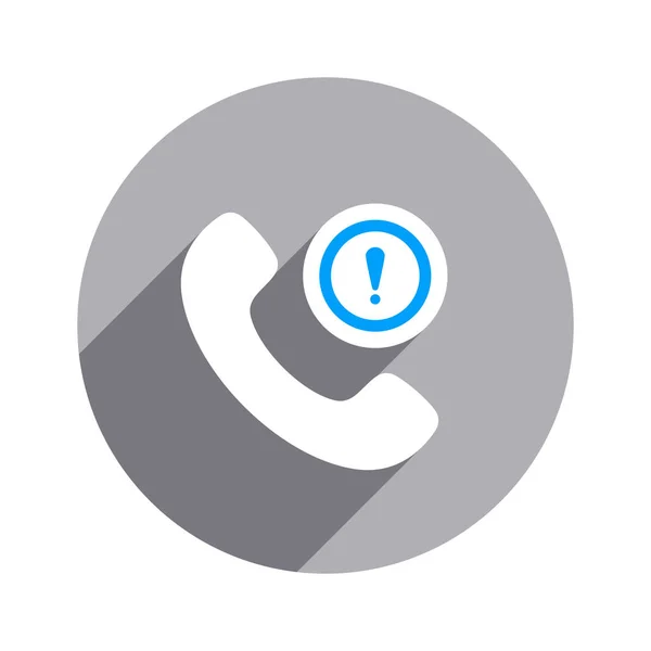 Knap fare udråbstegn telefon advarsel ikon – Stock-vektor