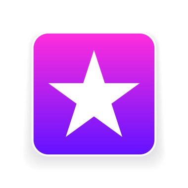 Yıldız simgesi. Düz yıldız işareti izole