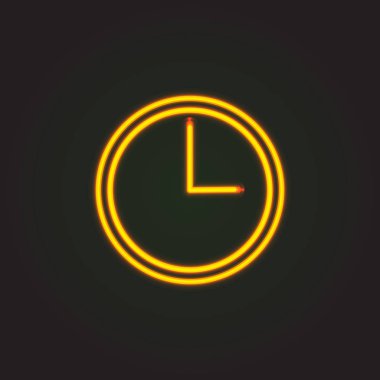 Saat simgesi. İzole düz saat işareti