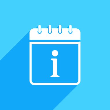 Takvim simgesini bilgi işareti ile. Takvim simgesini ve SSS, yardım, kavram, ipucu