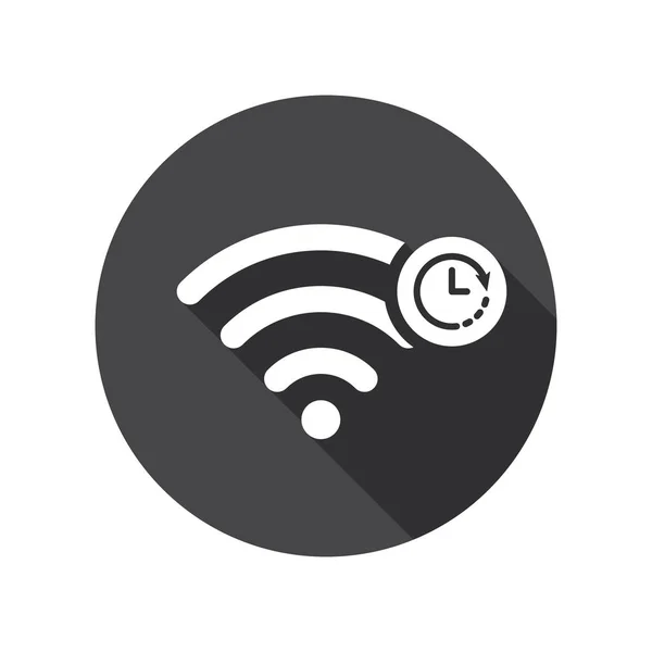 WiFi jel óra ikon. WiFi ikon és visszaszámlálás, határidő, ütemezés, tervezési ötletek — Stock Vector