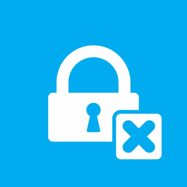 Lock icon with cancel sign. Lock icon and close, delete, remove symbol — Stock Vector