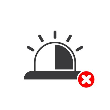 Acil durum simgesini iptal işareti ile. Acil durum simgesi ve Kapat, Sil, simgesini kaldırmak