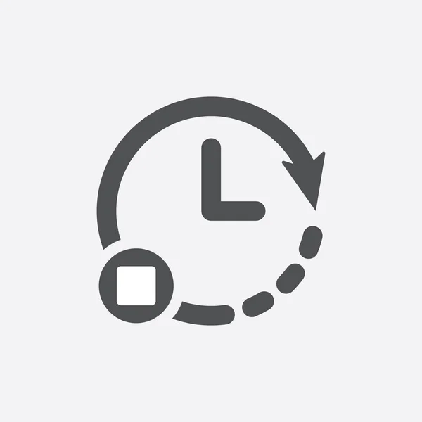 Stop tijdpictogram — Stockvector