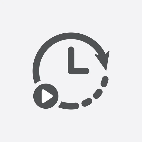 Startzeit-Symbol. Uhr Logo-Design. Play Time Icon Design. Wacth-Designvektor. — Stockvektor