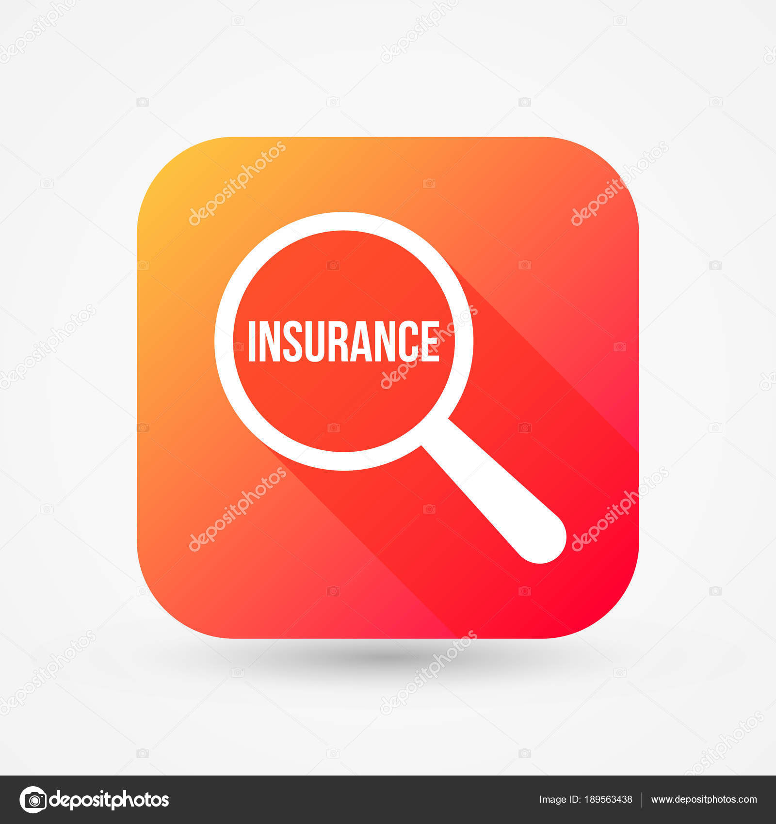 Insurance Word Magnifying Glass Stock Vector Image by ©AZVector #189563438