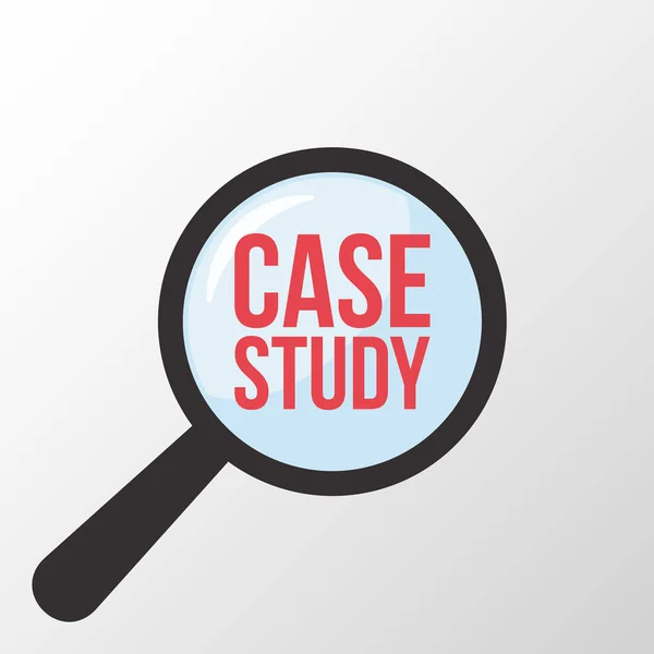 Case Study Word Vergrootglas — Stockvector