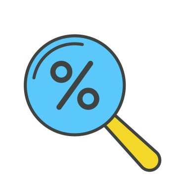 Yüzde simgesinin Büyüteç