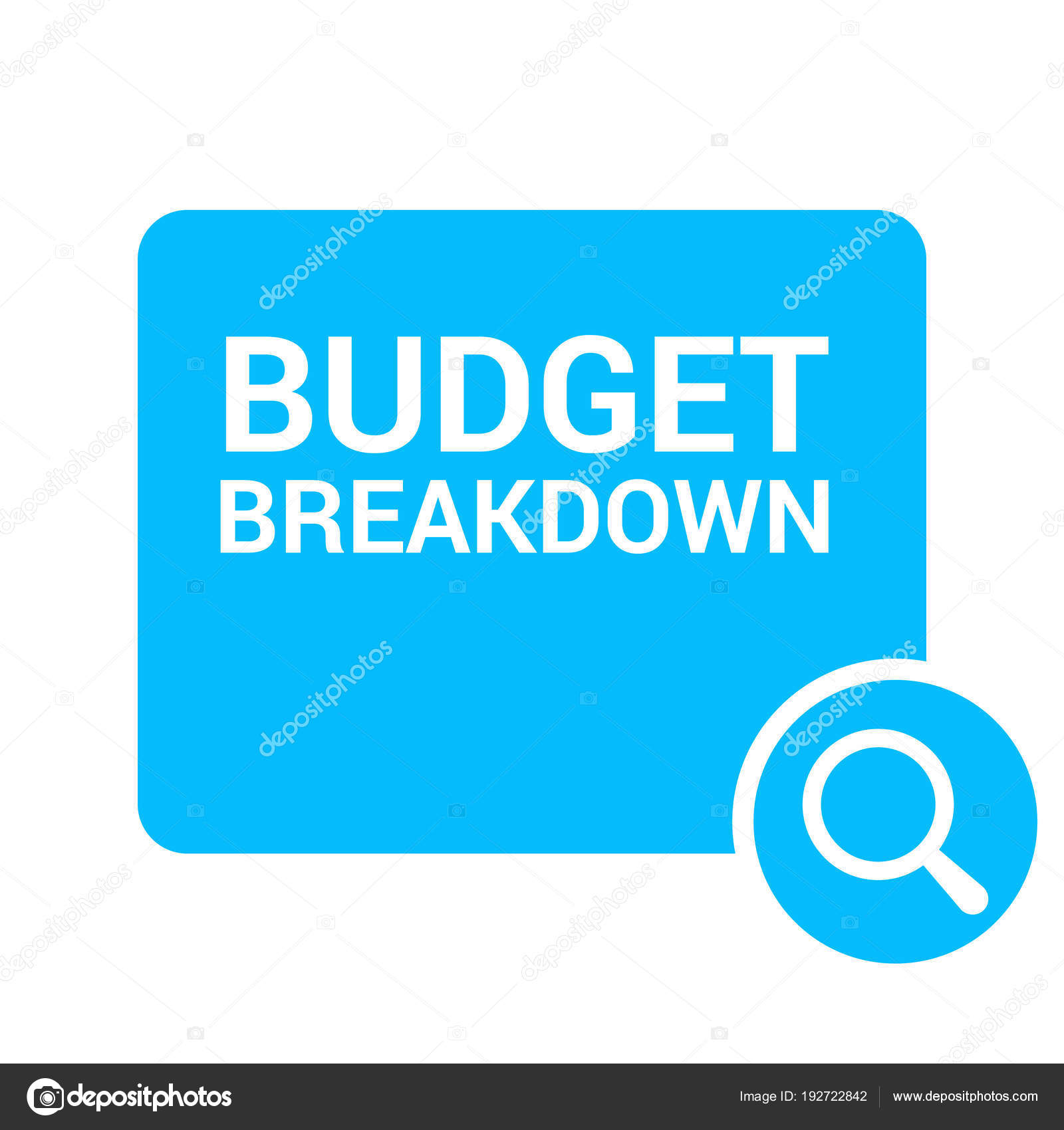 Finance Concept Magnifying Optical Glass With Words Budget Breakdown Stock Vector Image by