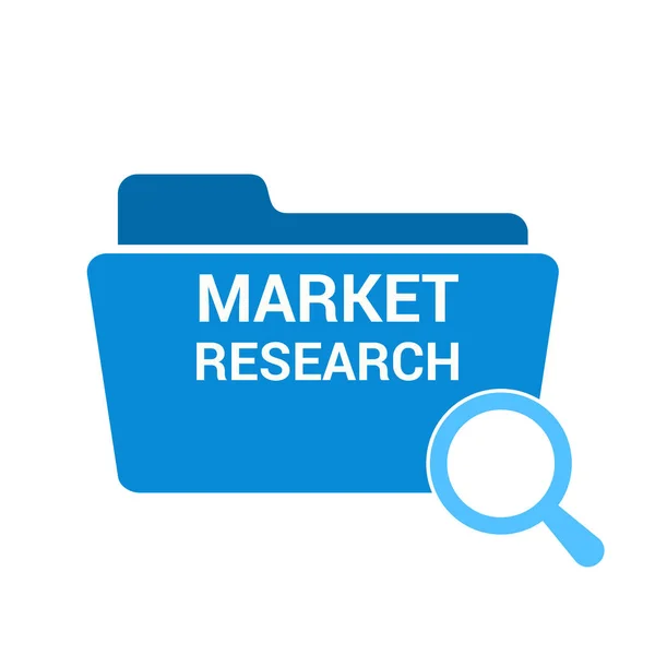 Optische Lupe mit Wörtern Marktforschung — Stockvektor