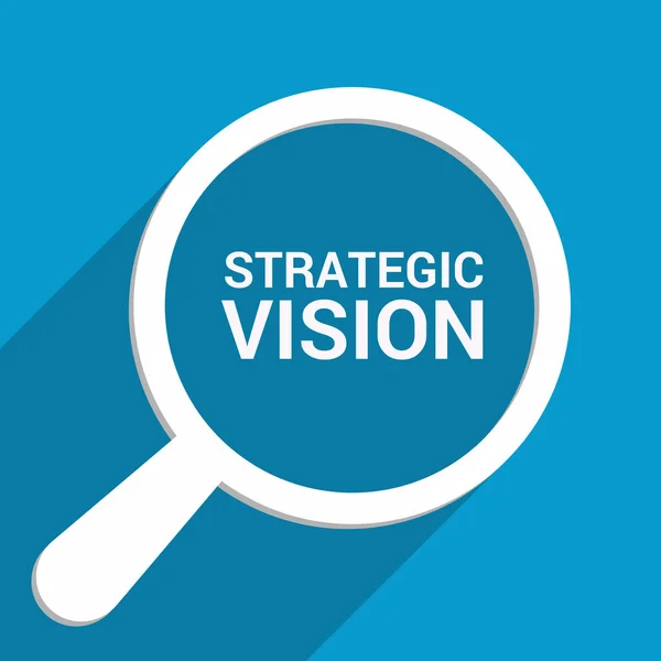 Finanční koncept: Zvětšení optické sklo s slova strategické vize — Stockový vektor