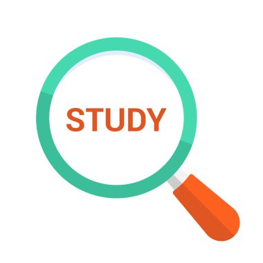 Eğitim kavramı: Kelime çalışma ile optik cam büyütme